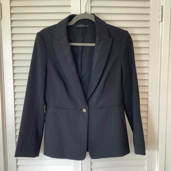 NWOT The Row women's blazer 8 black wool blend single button jacket - Picture 1 of 10